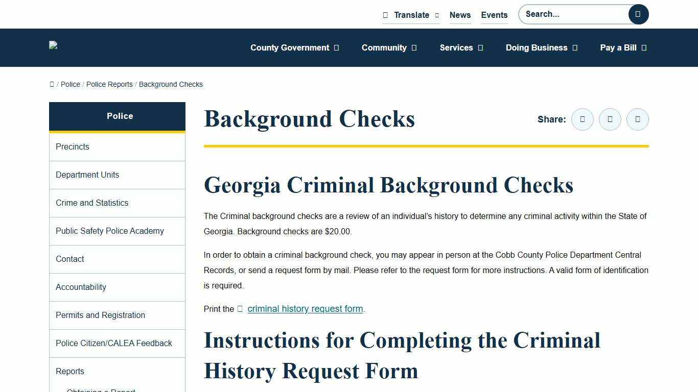 Background Checks | Cobb County Georgia