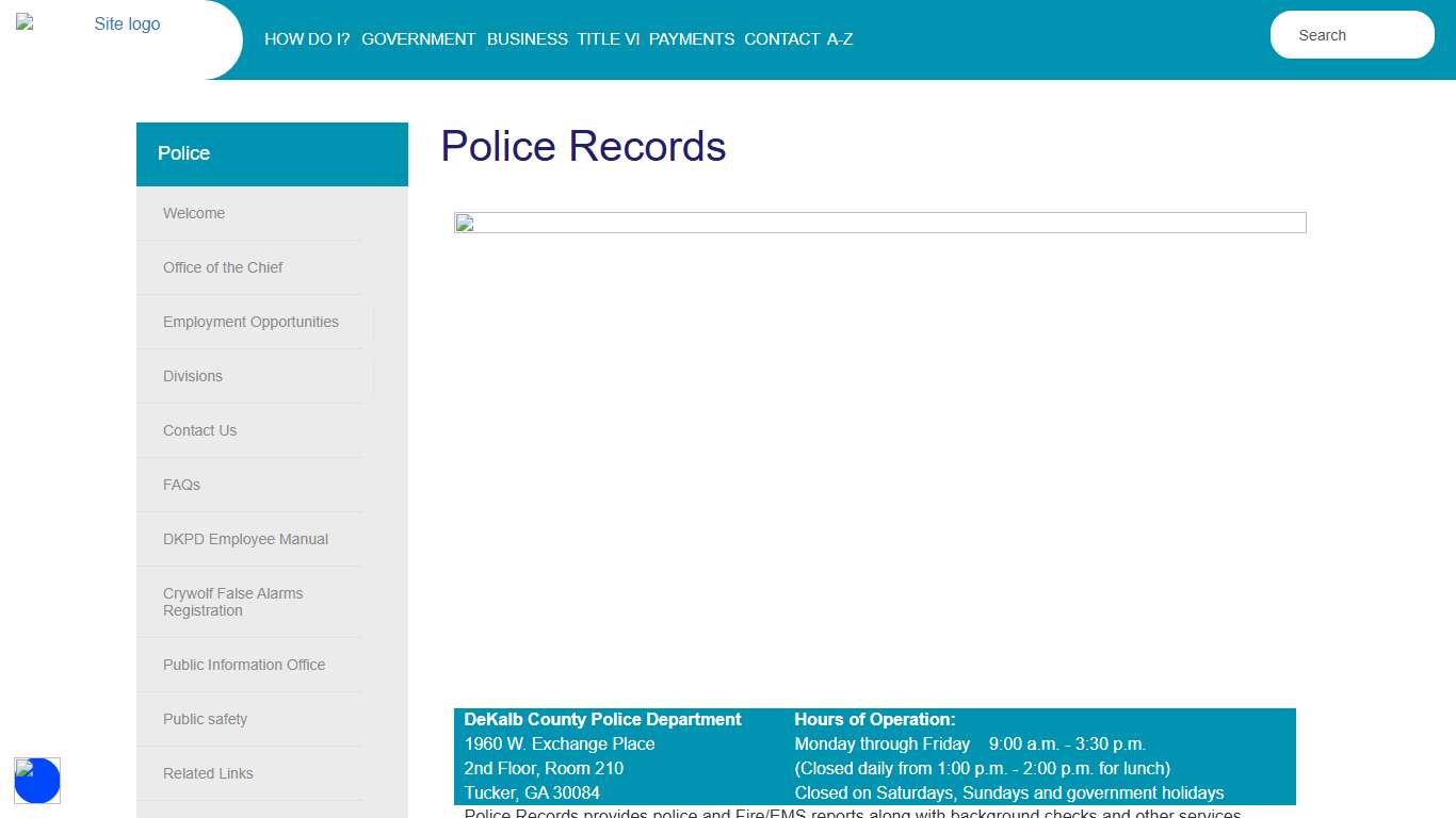 Police Records | DeKalb County GA