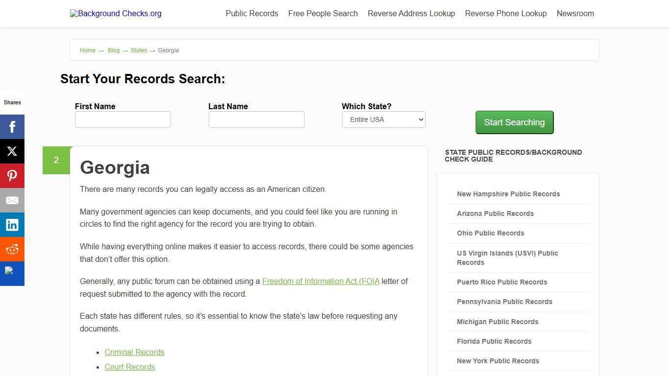 Georgia Background Checks | backgroundchecks.org